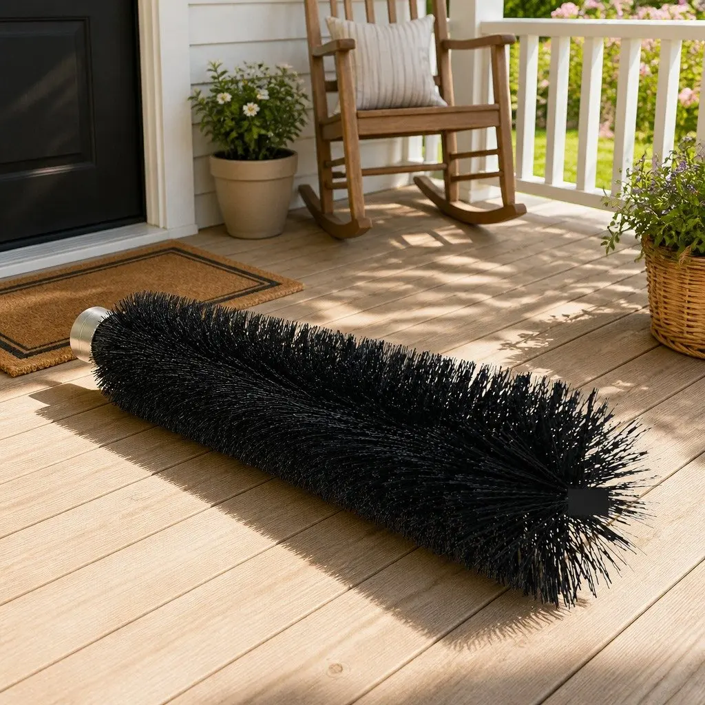 Gutter Guard Brush 92cm x 10cm Black Debris Protection Nylon Bristles 24 Pack