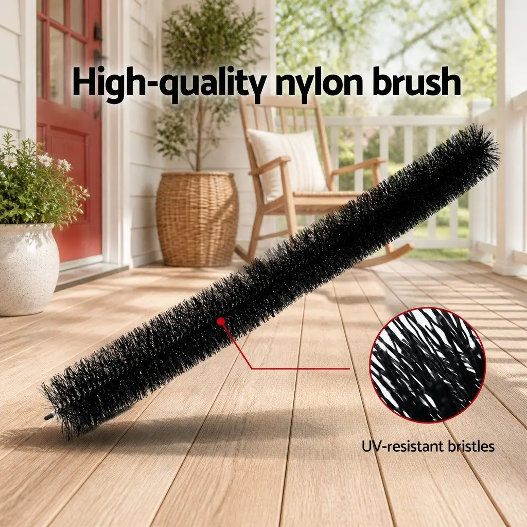 Gutter Guard Brush 92cm x 10cm Black Debris Protection Nylon Bristles 24 Pack
