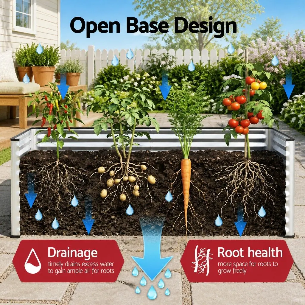 Raised Garden Bed with Greenhouse Outdoor 190 x 90 x 90 cm Galvanised Planter Box Kit