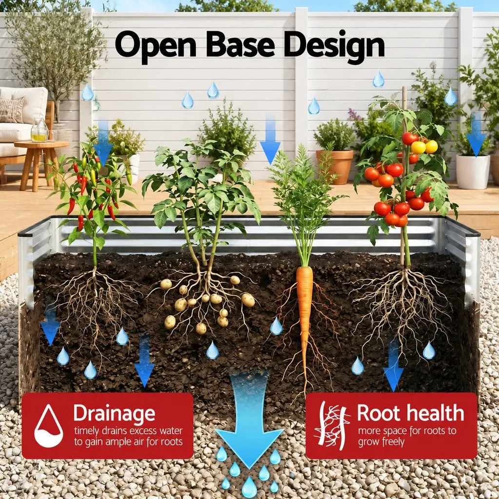 Raised Garden Bed Greenhouse Planter Box 190 x 90 x 90 cm