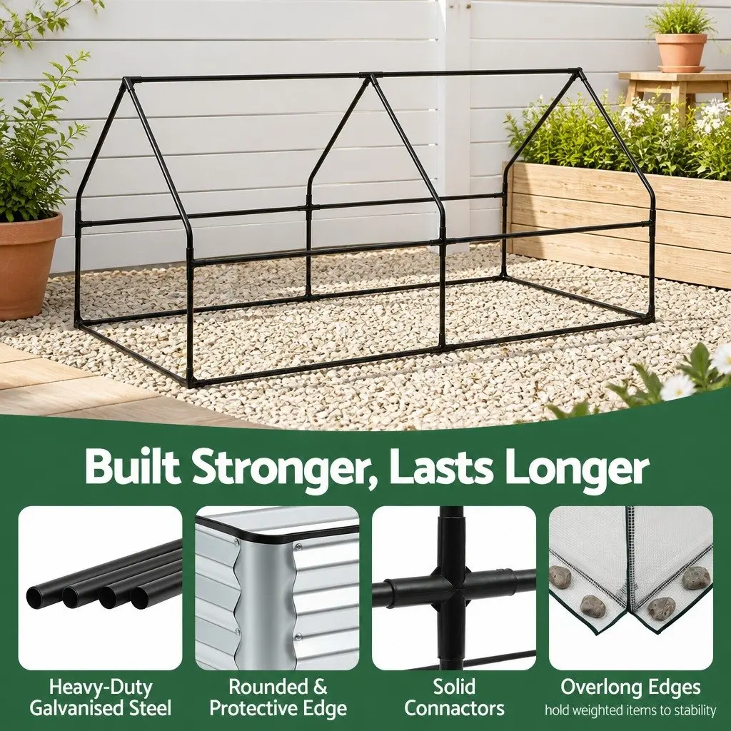 Raised Garden Bed Greenhouse Planter Box 190 x 90 x 90 cm