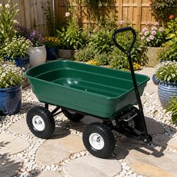 Specifications of 75L Garden Dump Cart with 270kg Capacity