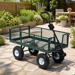 Mesh Garden Steel Cart Dimensions: 96 x 51cm with 400kg Capacity