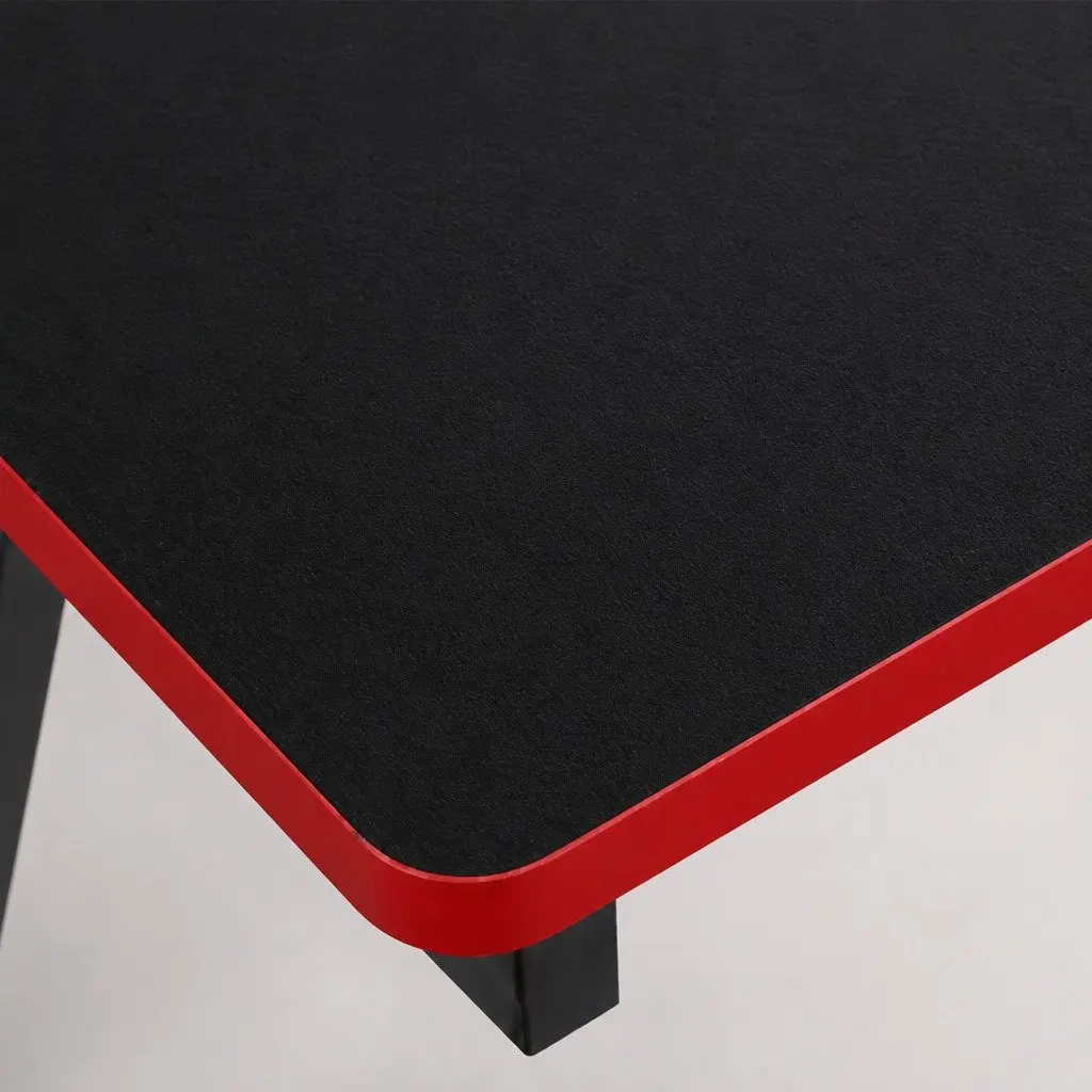 Gaming Desk Table for Office 120cm Carbon Fibre Red Black