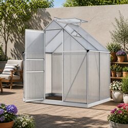 Garden Storage Shed Greenhouse 1.3M x 1.9M x 2.0M with Polycarbonate Panels
