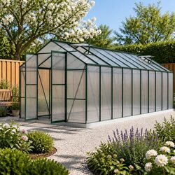 Specifications of Aluminium Polycarbonate Greenhouse 6.3x2.44x2.1M
