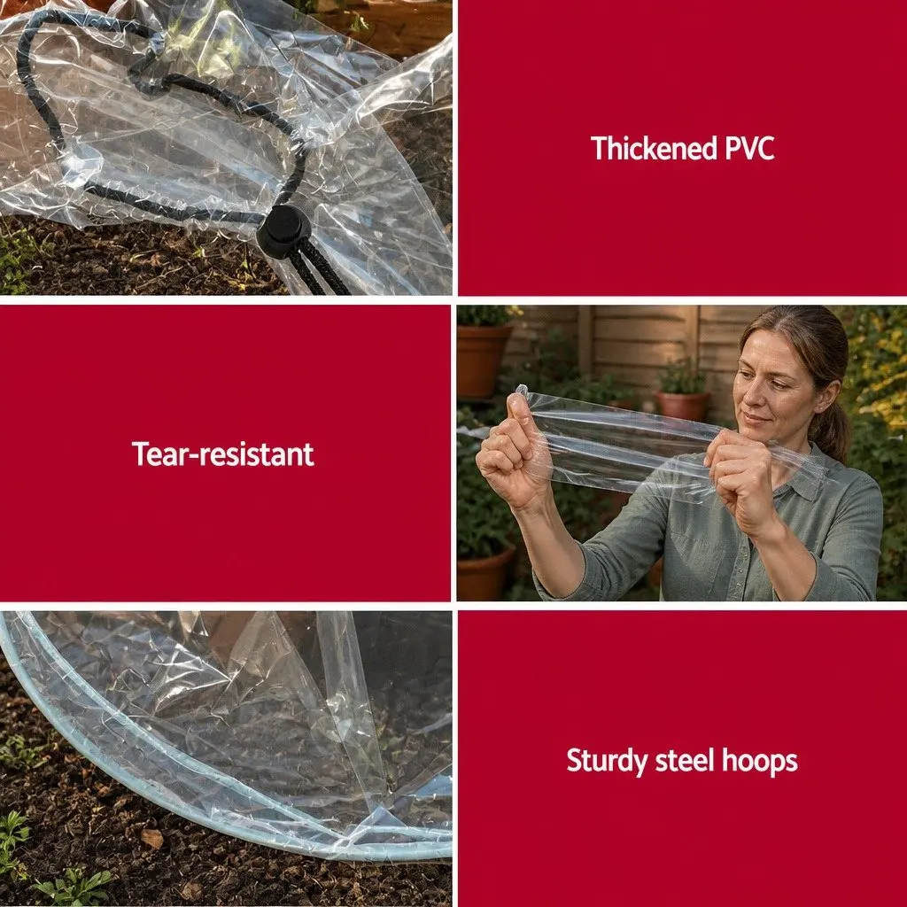 Mini Greenhouse Tunnel 300x45x30cm Portable Garden Plant Protection Clear PVC