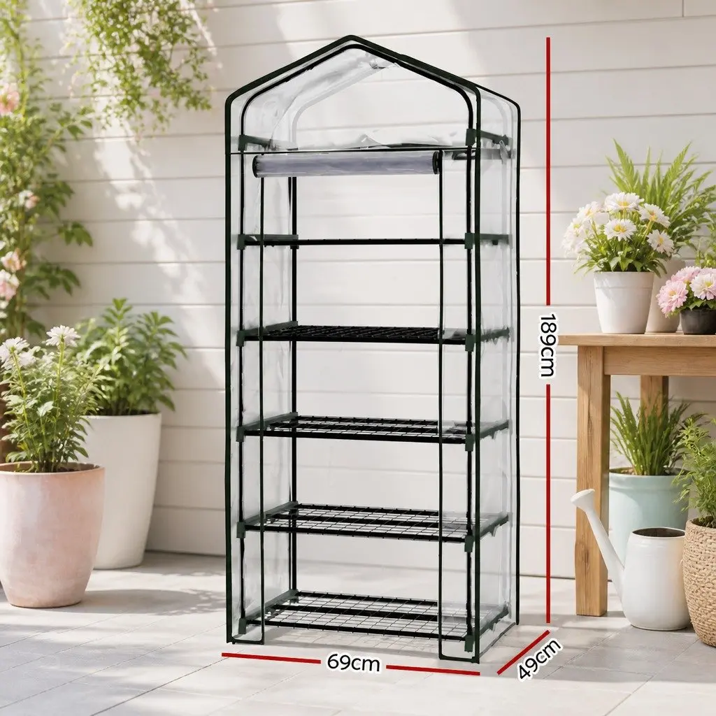 Greenhouse Mini Garden Bed Planter Box for Deck Patio 5 Tier