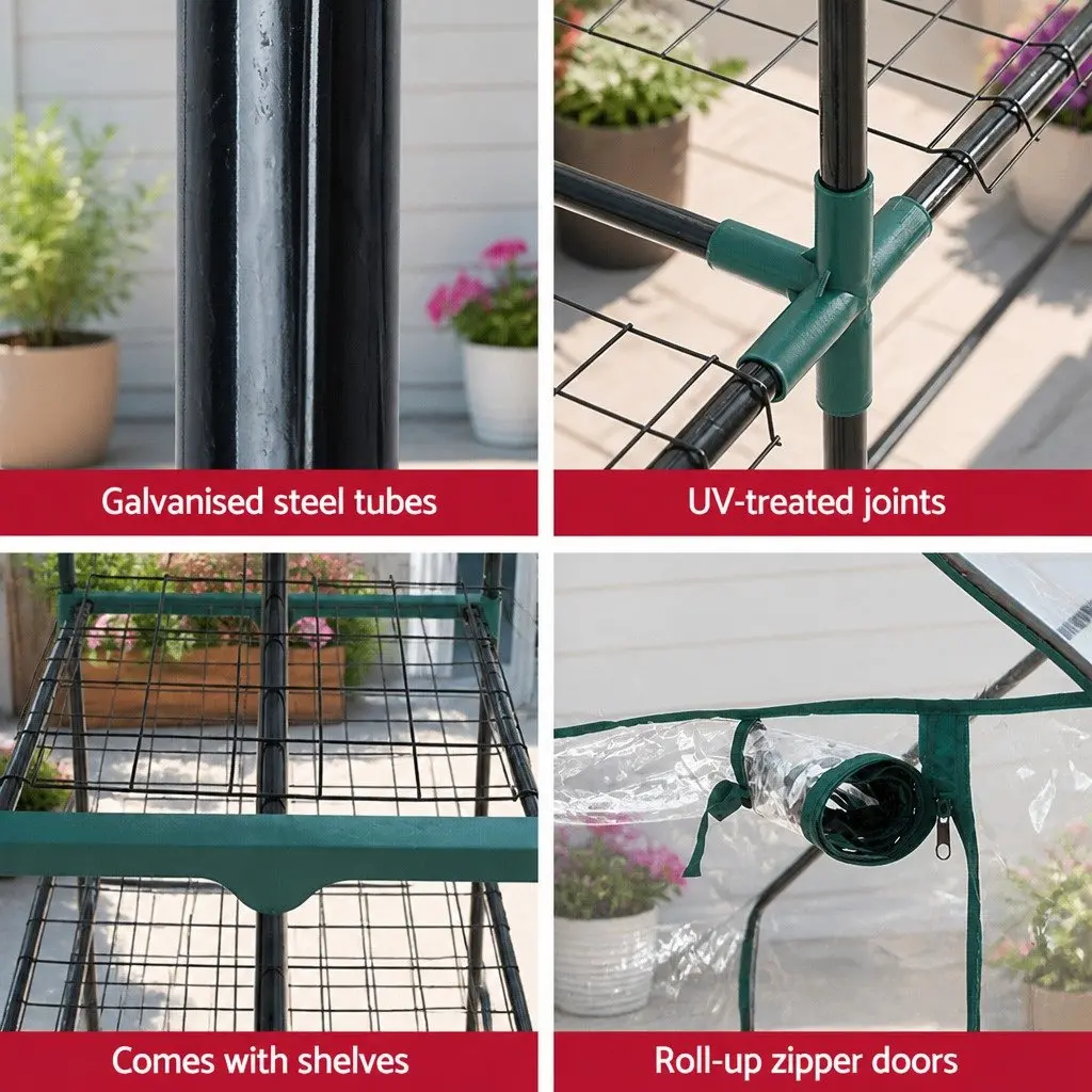 Greenhouse Mini Garden Bed Planter Box for Deck Patio 5 Tier