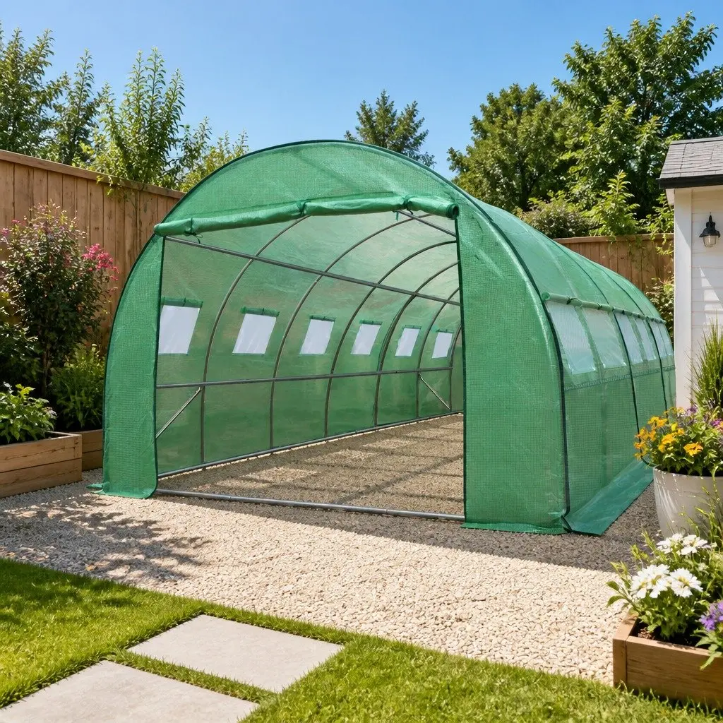 6M x 3M x 2M Greenhouse Tunnel with PE Cover