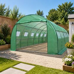 Greenhouse Tunnel 6M x 3M x 2M Walk-in Garden Plant Growing House PE Cover