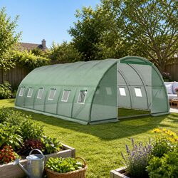 6x4x2M Greenhouse Specifications: Galvanised Steel & PE Cover