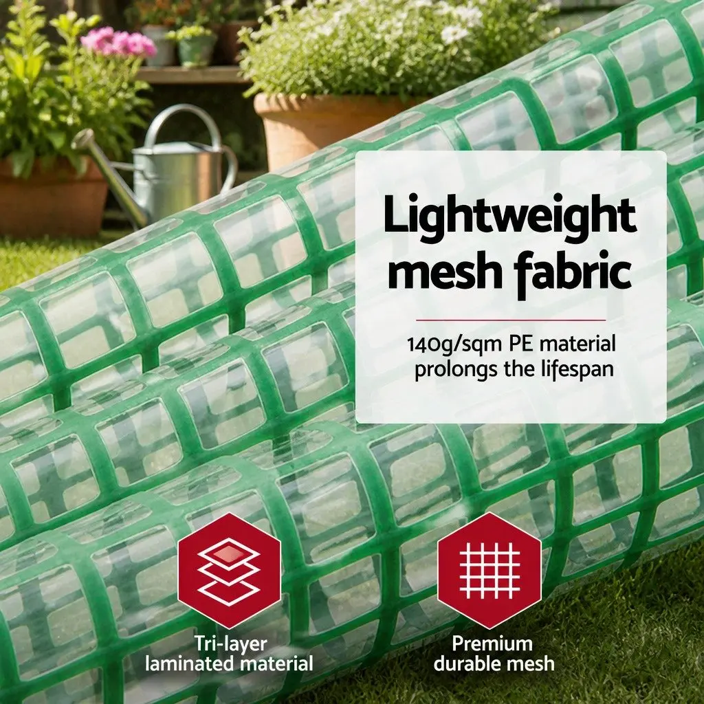 Walk-In Greenhouse for Home Garden 180x240x240cm Steel Frame PE Cover
