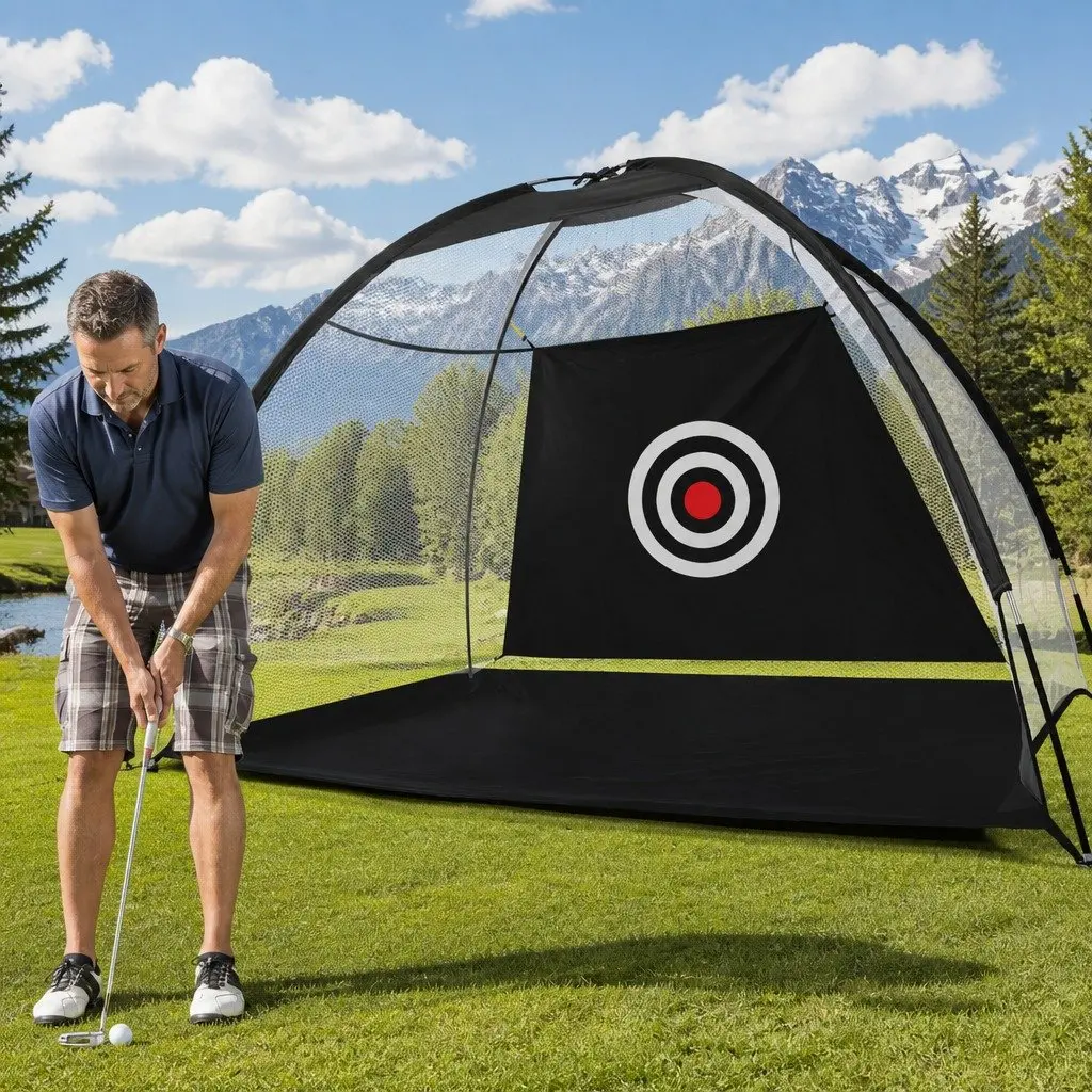 Golf Practice Net Indoor Outdoor Ultra-Wide Training Aid 300cm x 180cm x 200cm