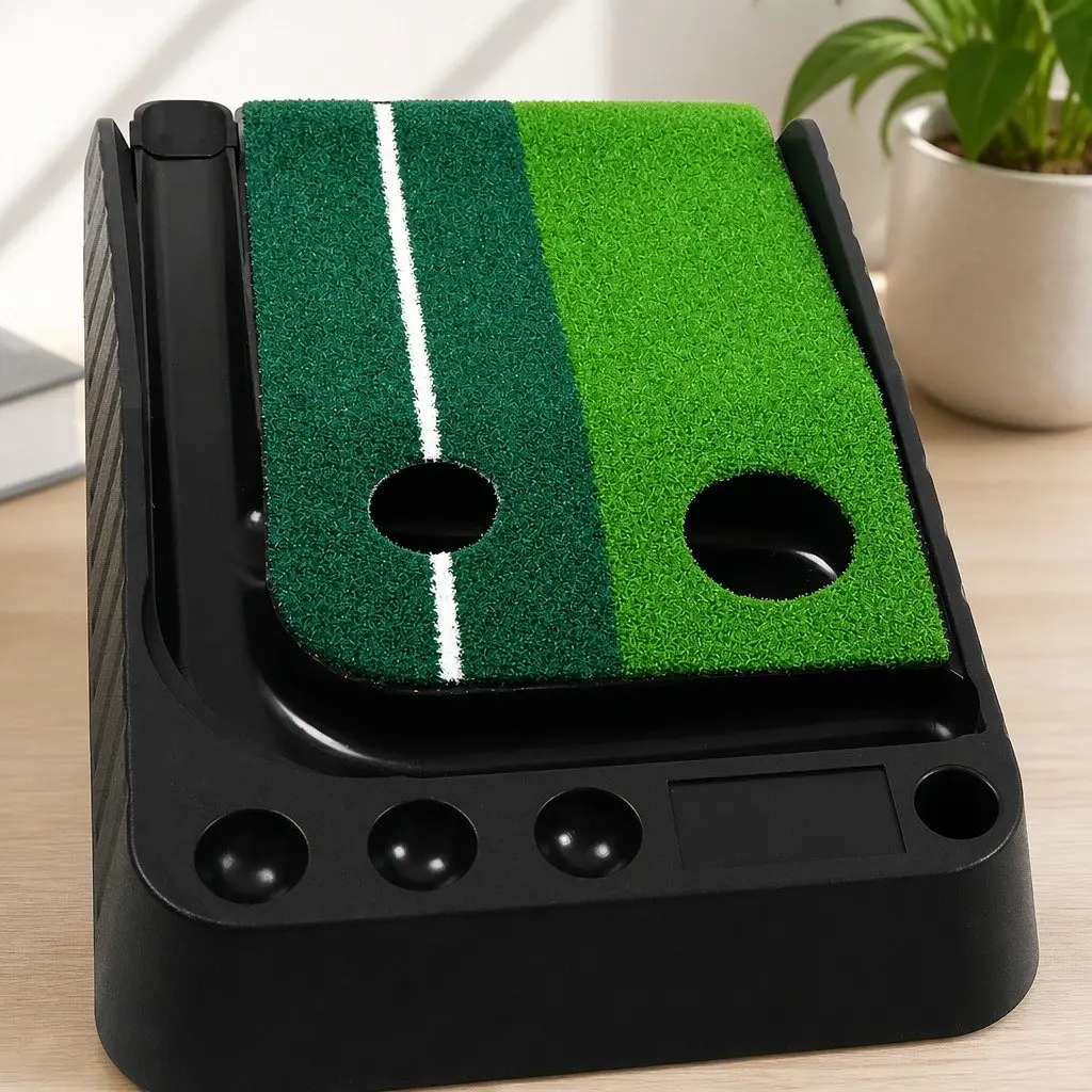 250cm Golf Putting Mat with Adjustable Dual Holes