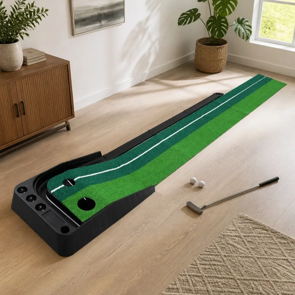 Golf Putting Mat with Dual Holes