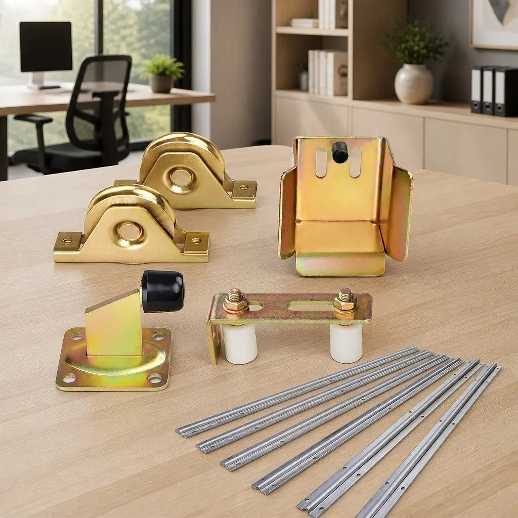 Sliding Gate Hardware Kit with Galvanized Steel Components