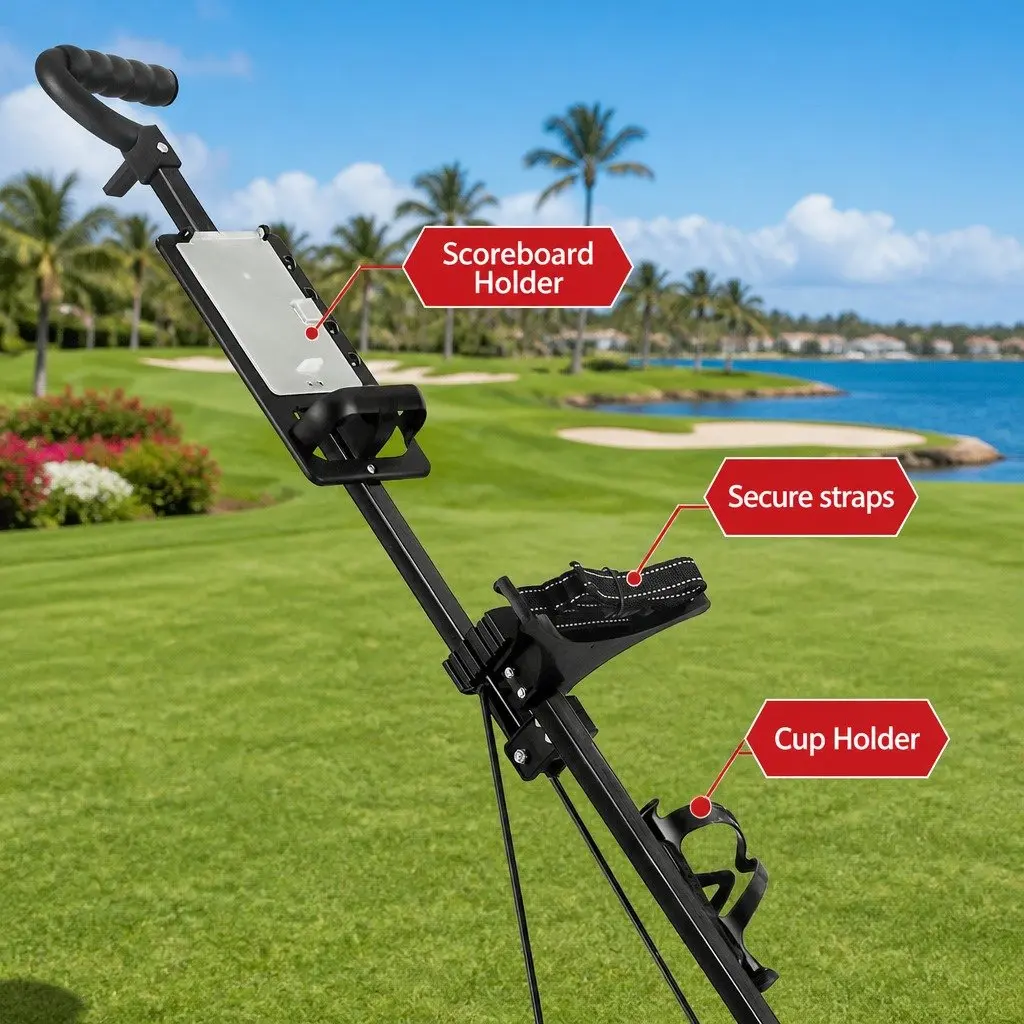 2 Wheel Golf Trolley with Cup Holder