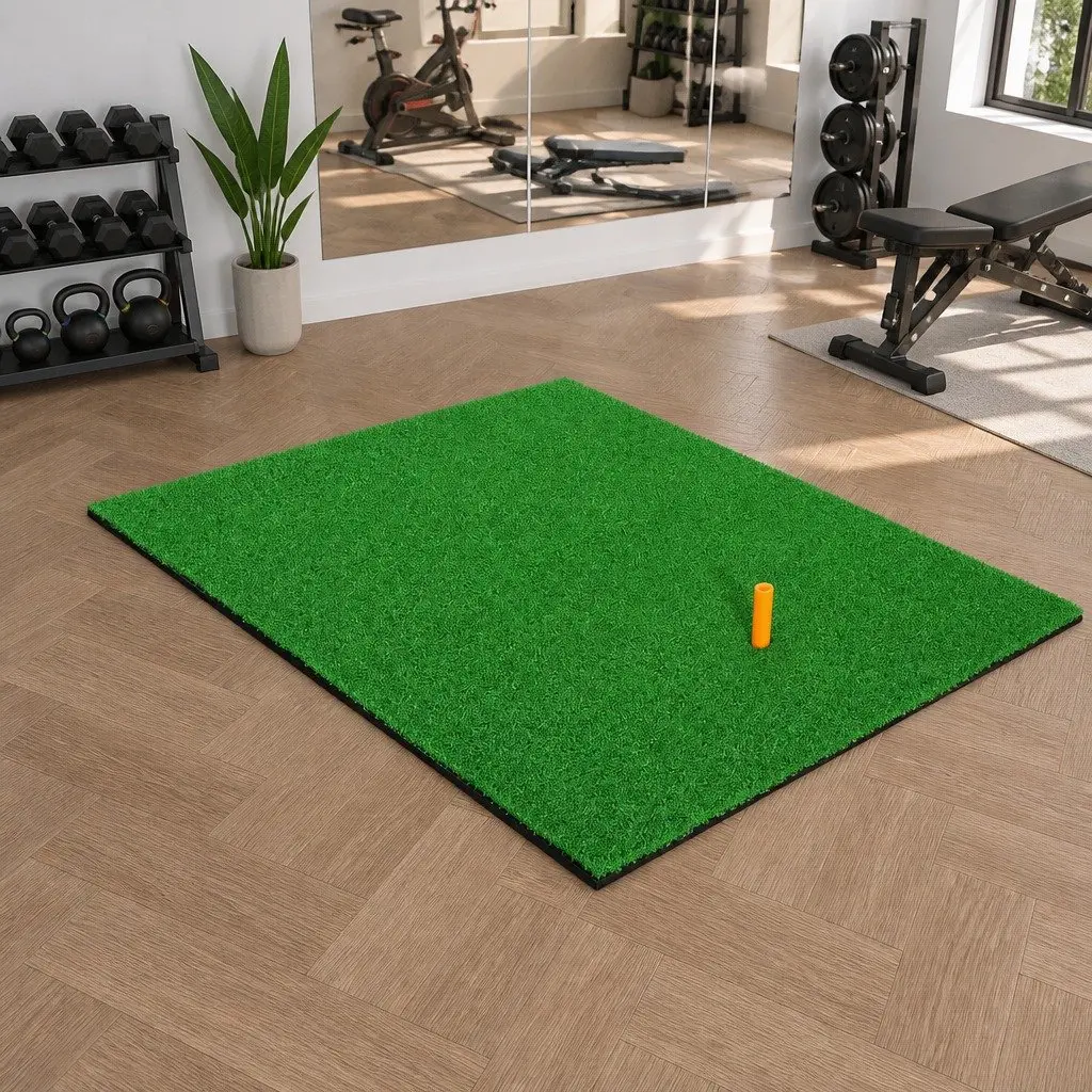 80x60cm Golf Hitting Practice Mat with Anti-Slip Base