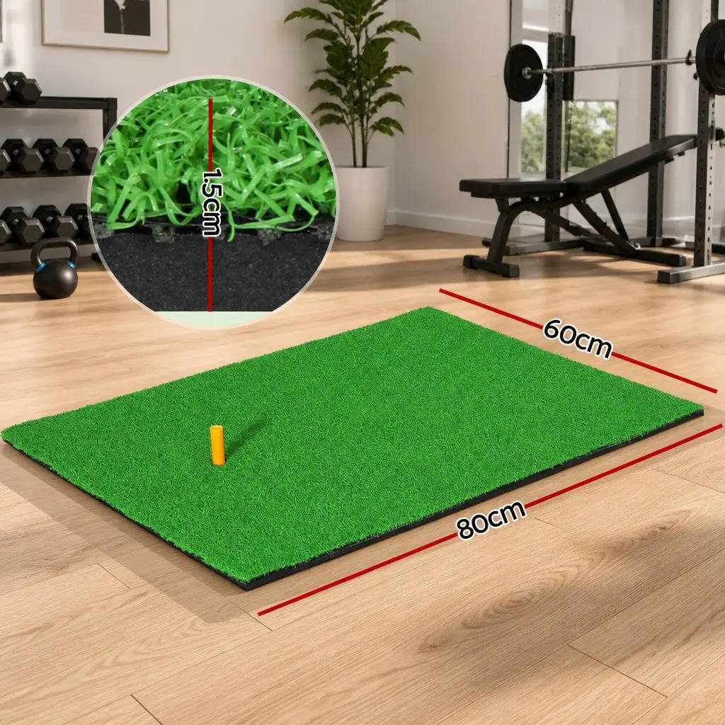 80x60cm Golf Hitting Practice Mat with Anti-Slip Base