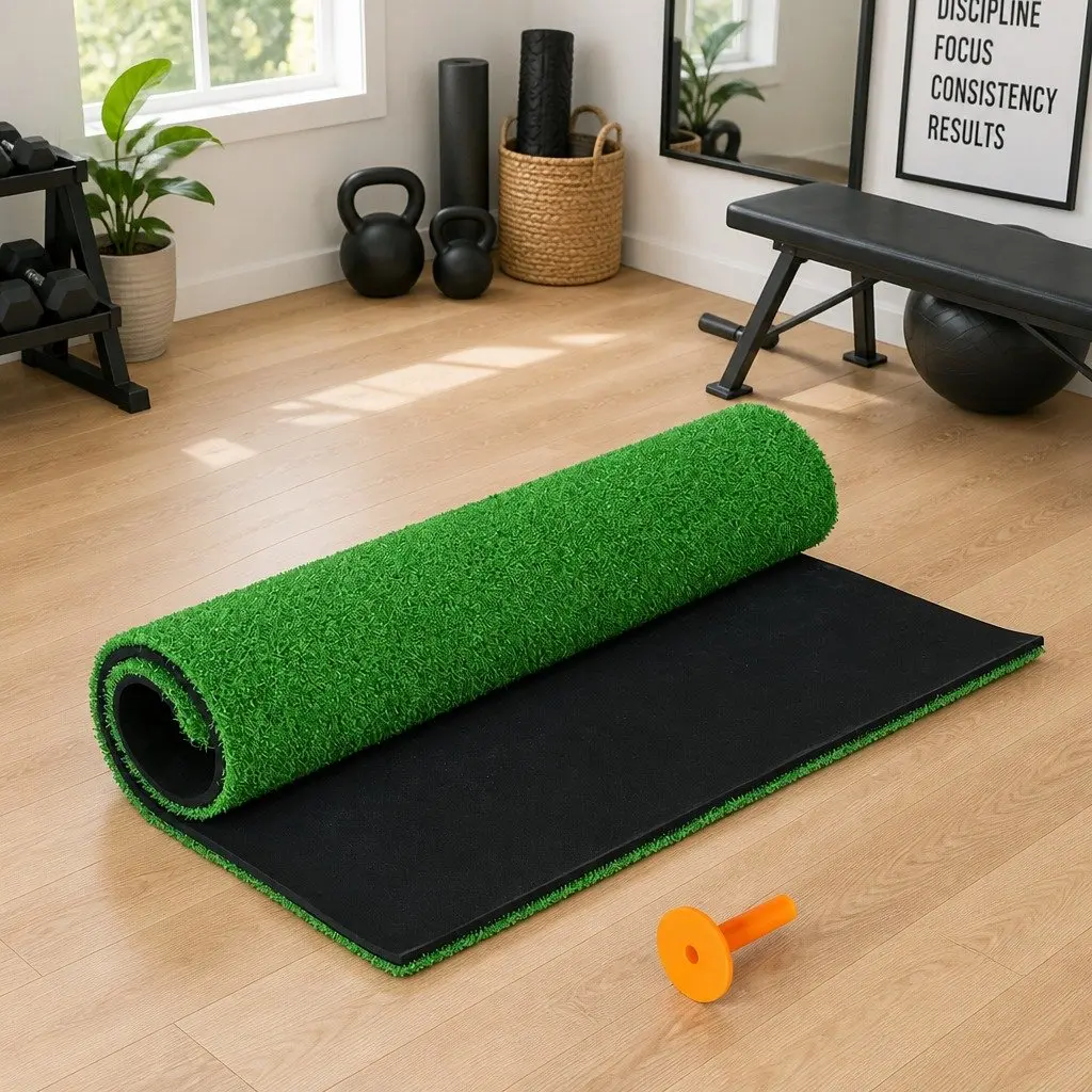 80x60cm Golf Hitting Practice Mat with Anti-Slip Base