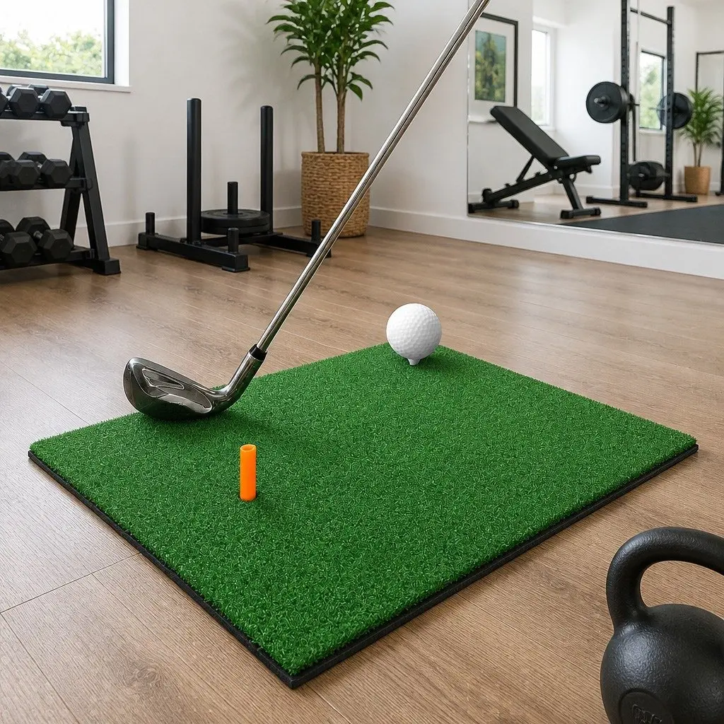 80x60cm Golf Hitting Practice Mat with Anti-Slip Base