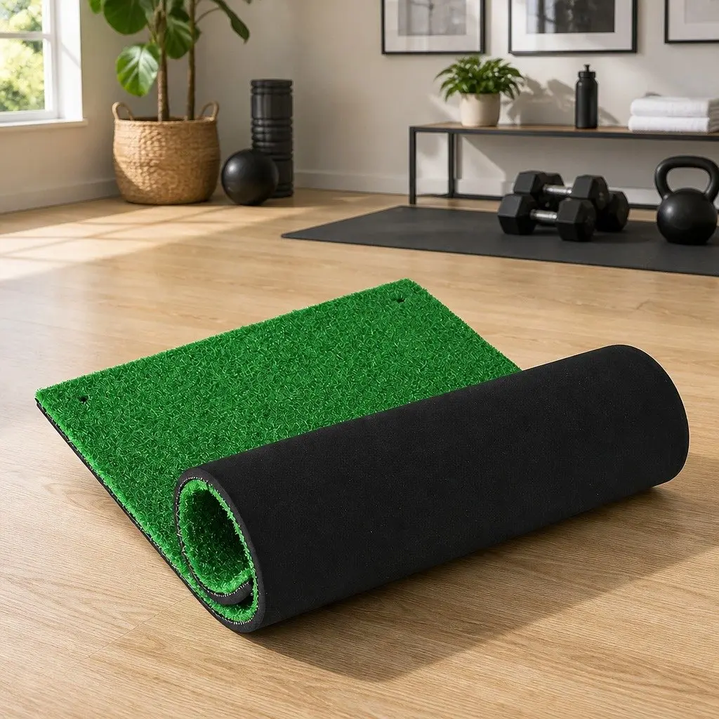 Golf Hitting Mat Portable Driving Range Practice Training Aid 60x30cm Green