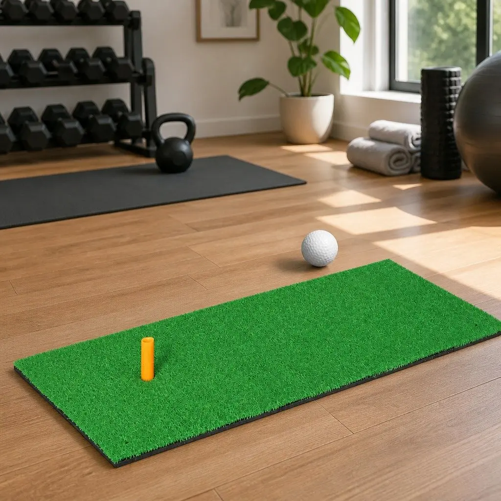 Golf Hitting Mat Portable Driving Range Practice Training Aid 60x30cm Green