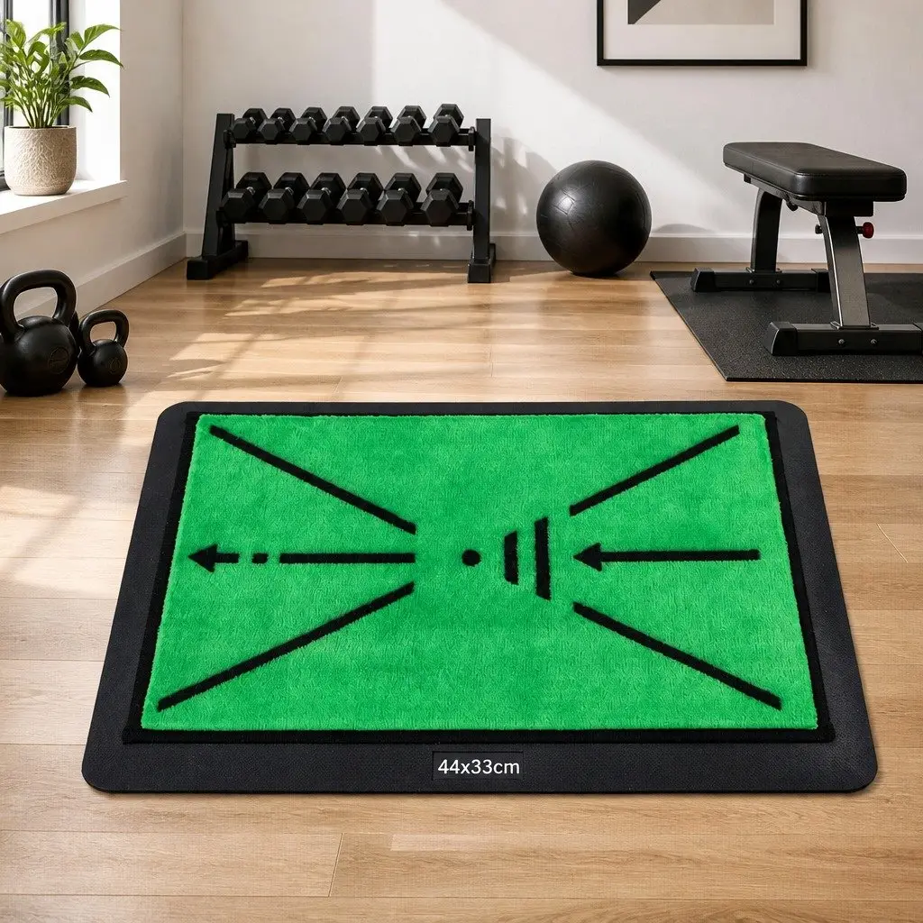Golf Hitting Mat Green Swing Path Feedback Training Practice Indoor Outdoor