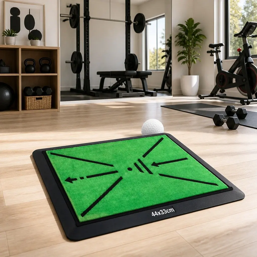 Golf Hitting Mat Green Swing Path Feedback Training Practice Indoor Outdoor