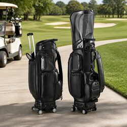 Black Rolling Golf Cart Bag: Dimensions, Materials, and More