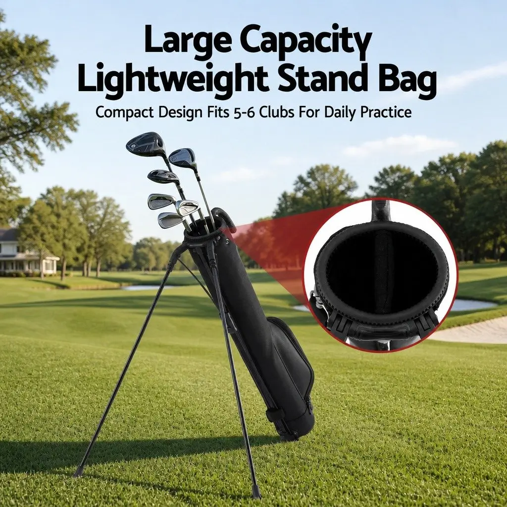 Golf Stand Bag Lightweight Pitch Putt Sunday Carry Portable Practice Compact