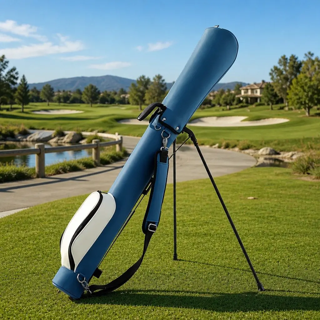 Golf Stand Bag Lightweight Sunday Pitch And Putt Carry Compact Design Blue