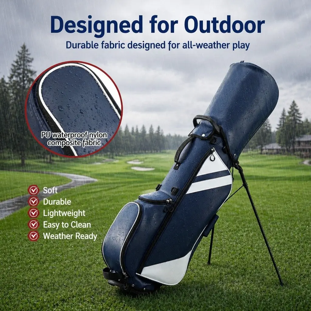 Golf Stand Bag Lightweight Carry Dual Strap for Walking Course