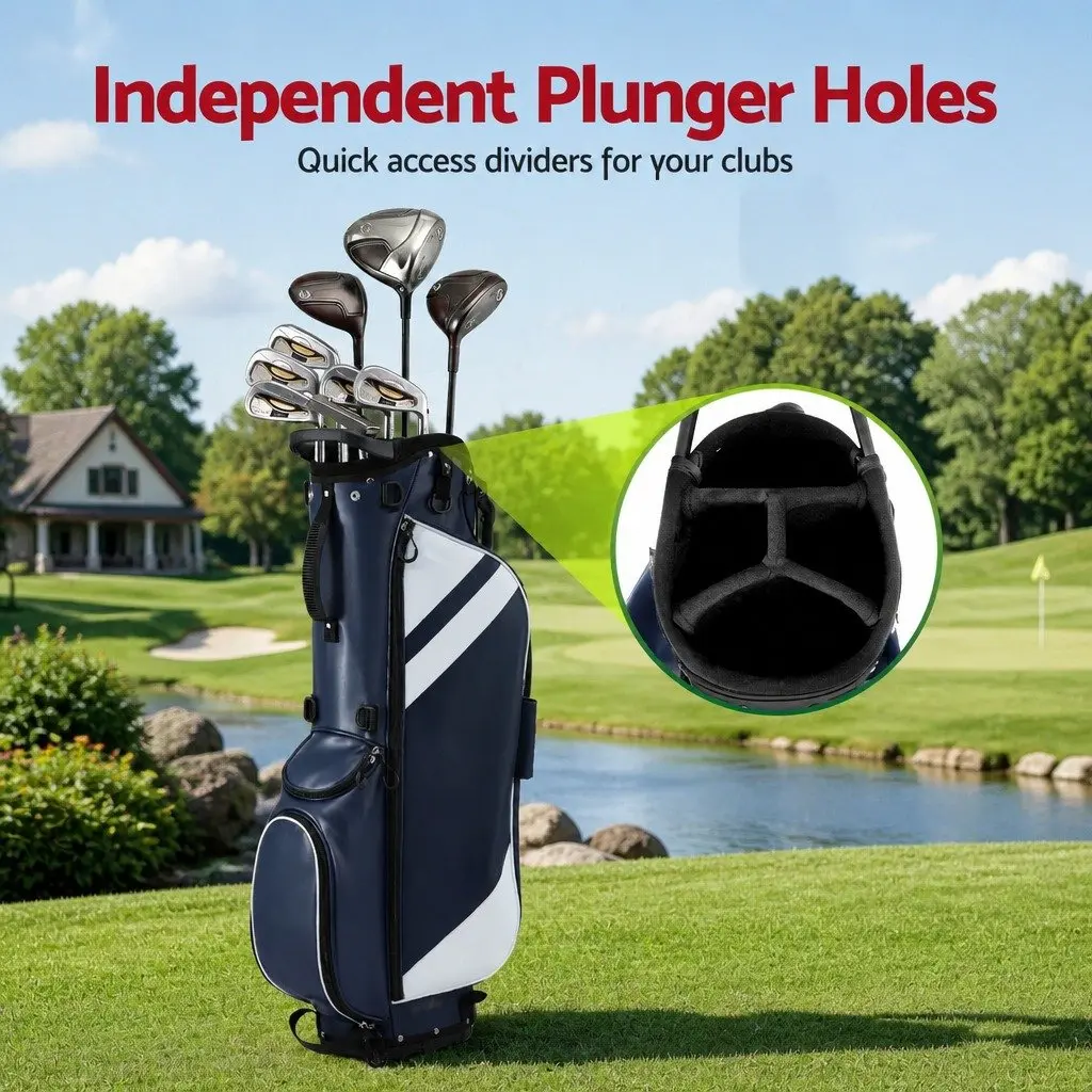 Golf Stand Bag Lightweight Carry Dual Strap for Walking Course