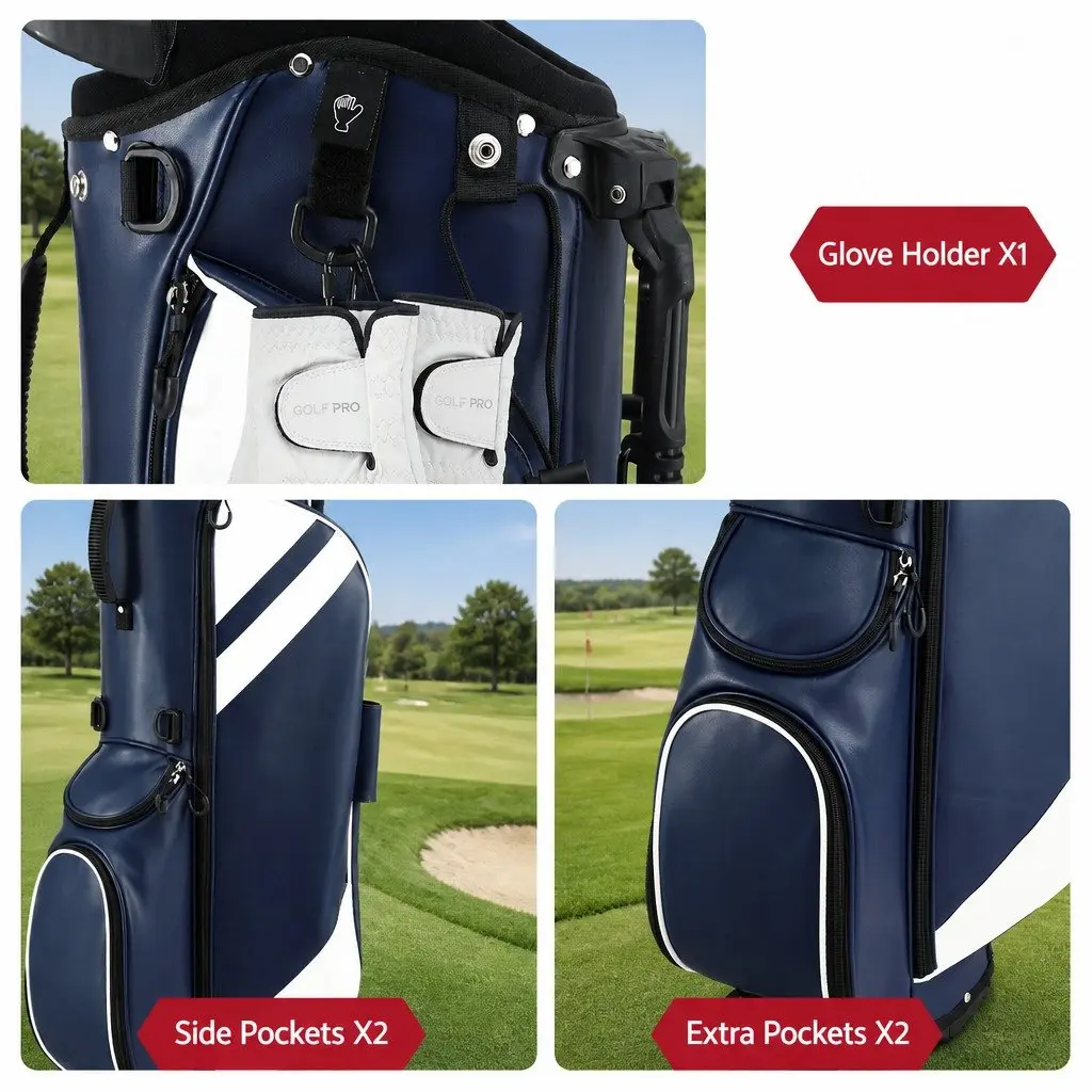 Golf Stand Bag Lightweight Carry Dual Strap for Walking Course