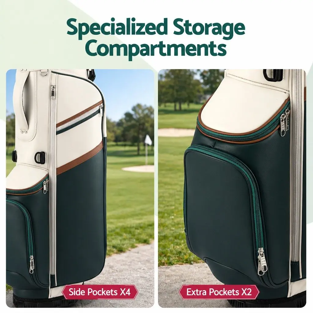 Golf Stand Bag Lightweight Carry Dual Strap Club Divider Walking Course