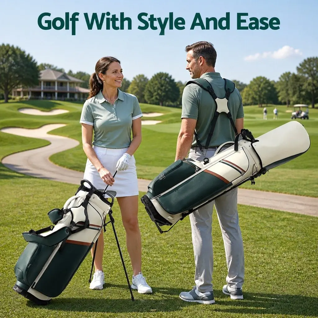 Golf Stand Bag Lightweight Carry Dual Strap Club Divider Walking Course