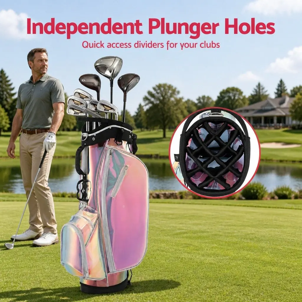 Golf Stand Bag Lightweight Carry Dual Strap Club Divider Walking Course