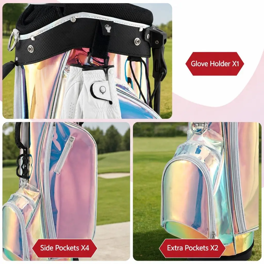 Golf Stand Bag Lightweight Carry Dual Strap Club Divider Walking Course