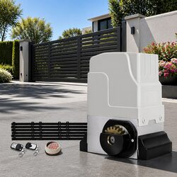 Automatic Sliding Gate Opener Kit 6M Keypad 1800KG Heavy Duty Motor Access