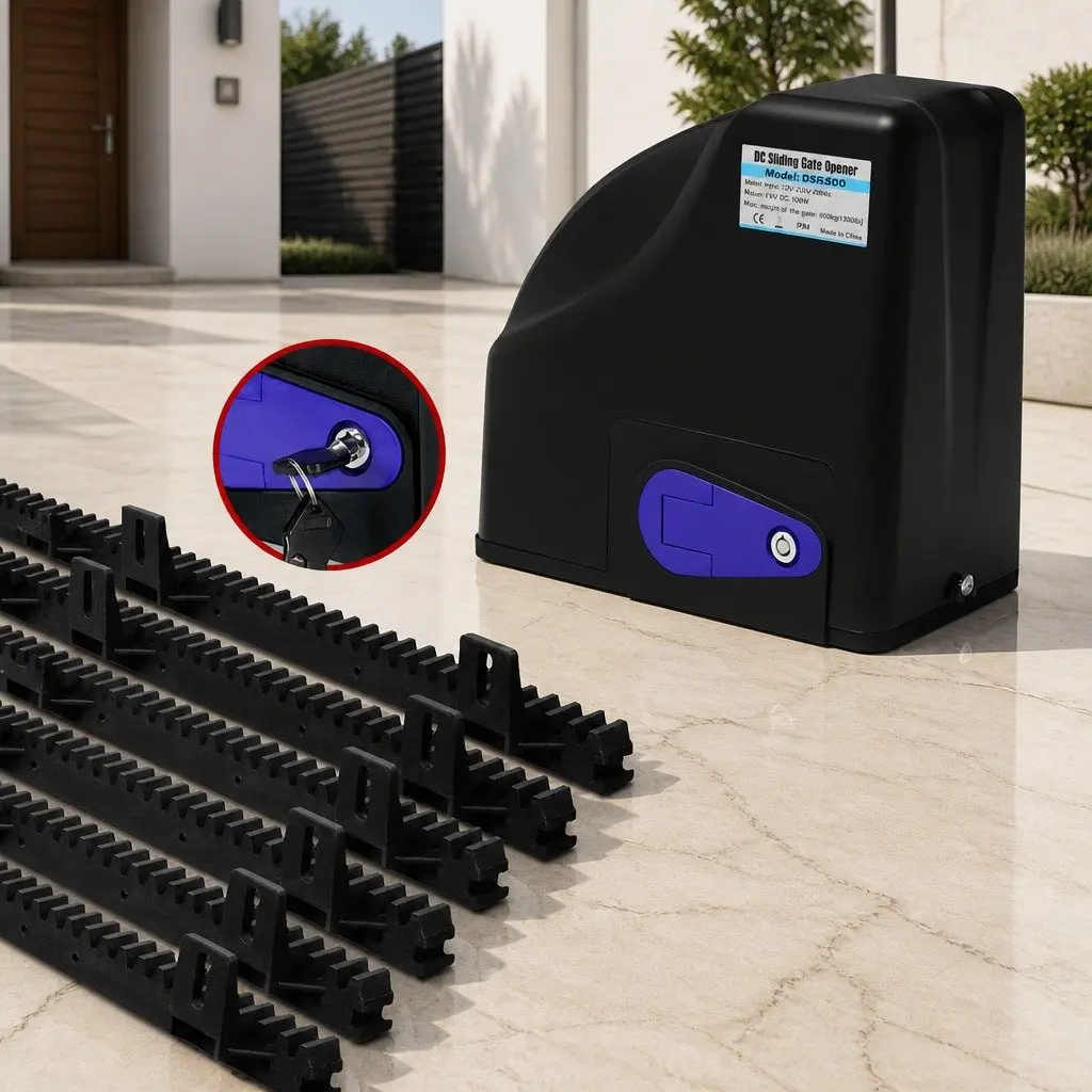Automatic Sliding Gate Opener Kit Solar Powered for Residential and Commercial Use 6M 600KG