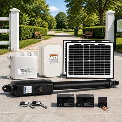 Solar Gate Opener Single Swing 500kg Automatic Control Remote Arm Kit