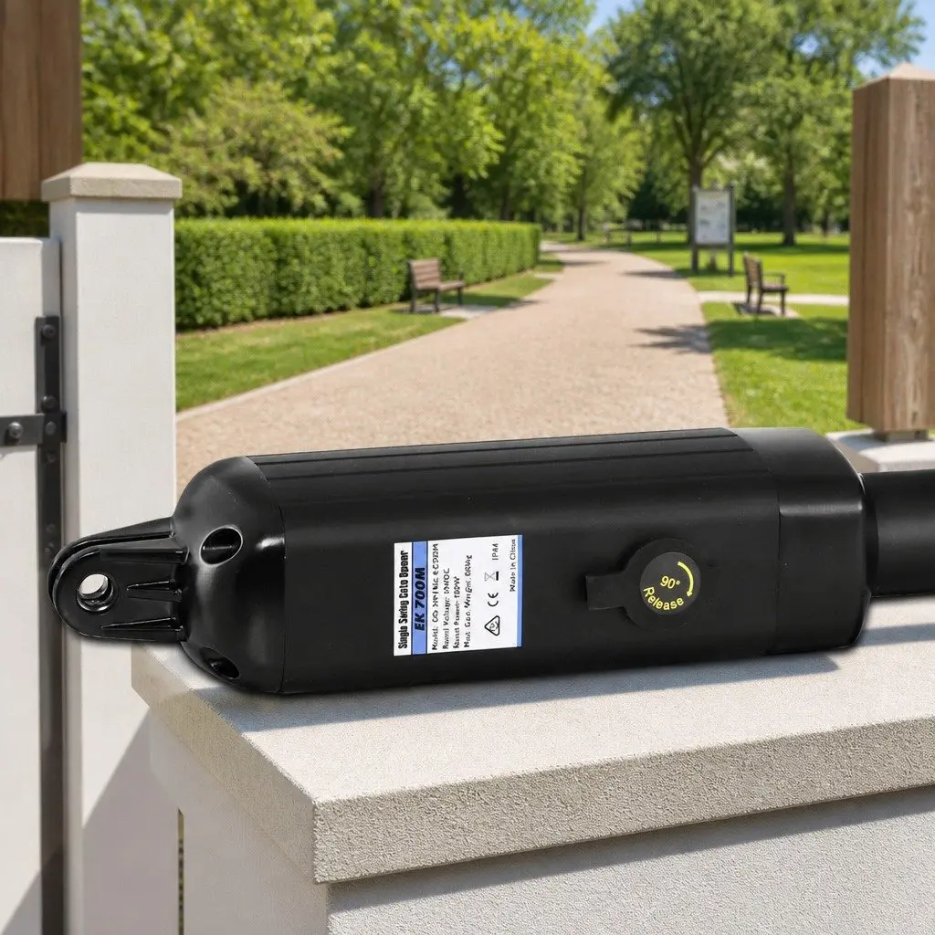 Solar Gate Opener Single Swing 500kg Automatic Control Remote Arm Kit