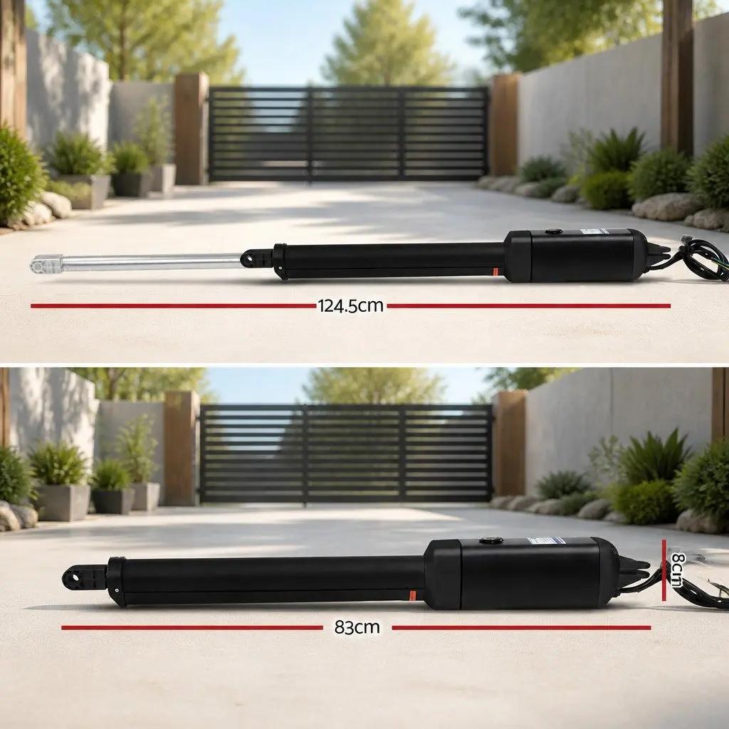 Solar Powered Single Swing Gate Opener 500KG 10W Panel Remote Control Automatic