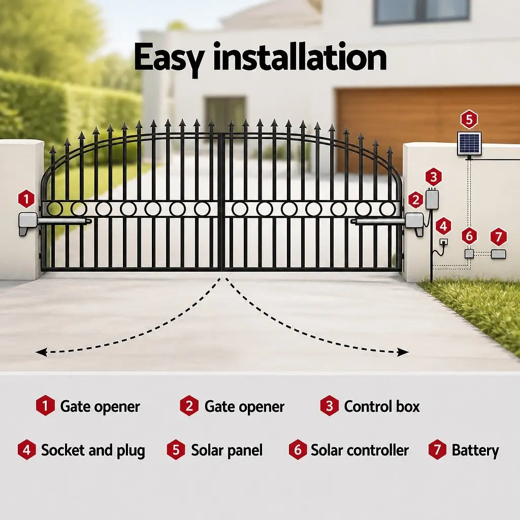 Solar Powered Gate Opener 800kg