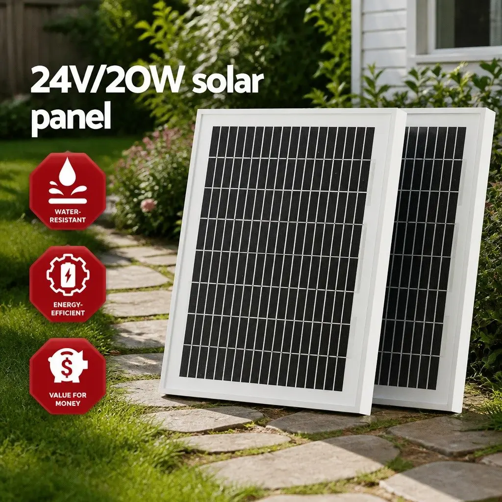 Solar Powered Automatic Gate Opener for Home and Garden 20W for Gates up to 300kg and 5m with Remote Control