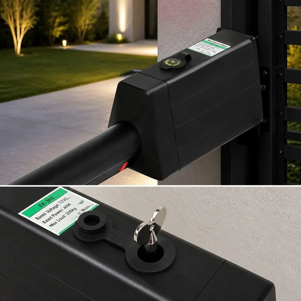 Solar Powered Automatic Gate Opener for Home 40W Single Swing Control