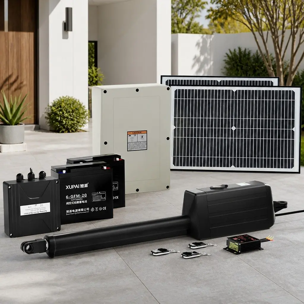 Solar Powered Automatic Gate Opener for Home 40W Single Swing Control