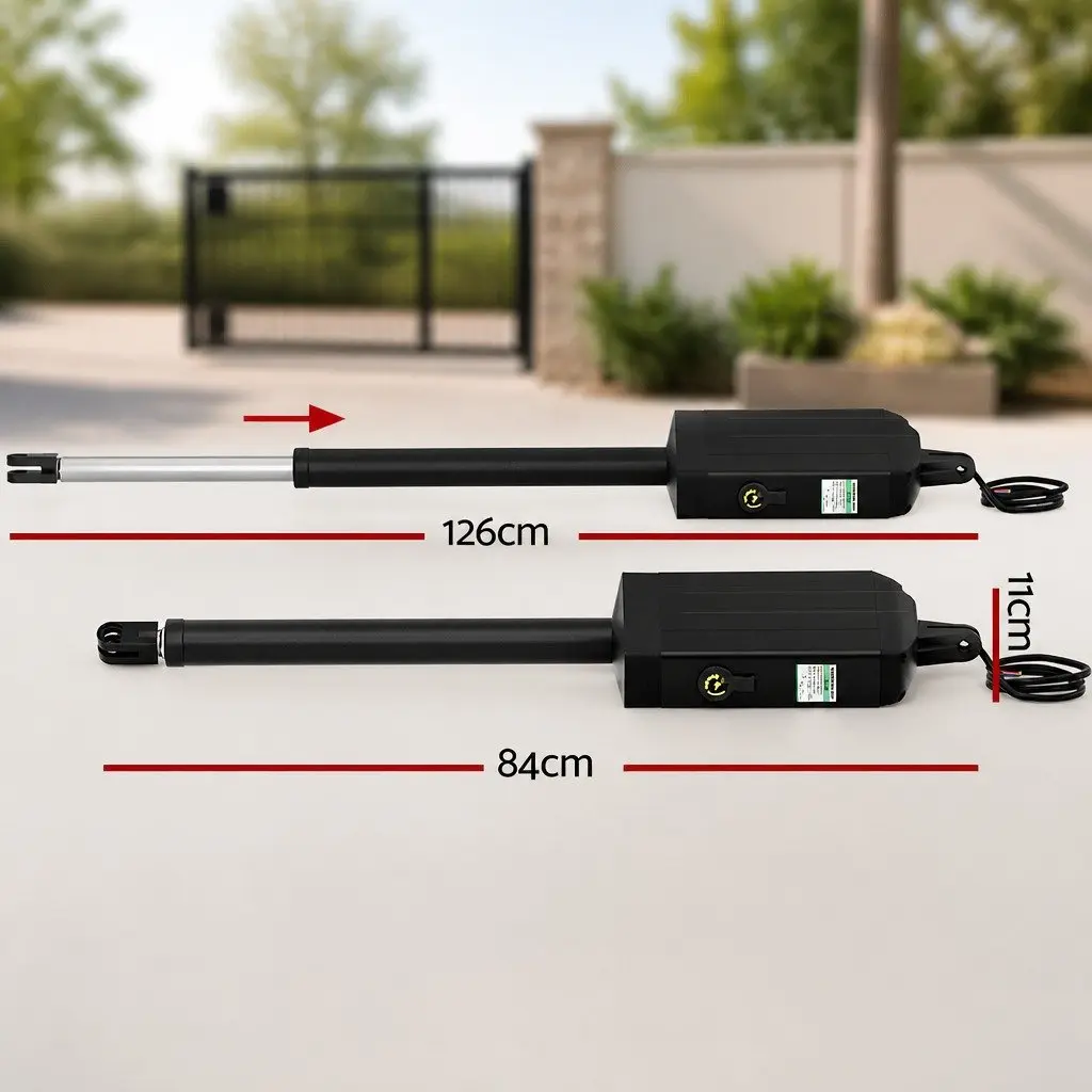 Solar Powered Automatic Gate Opener System for Home Garden Single Swing Control 10W